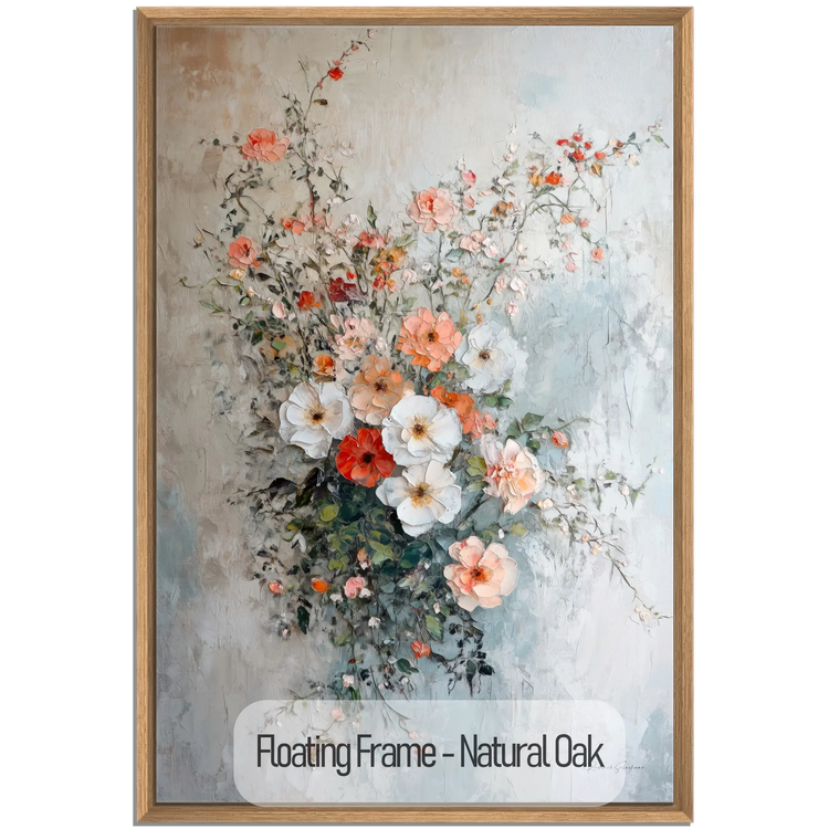 Botanical Collection | Fleurs de Lumière | Luminous Floral Wall Art for Modern and Classic Decor by Roderick Sebastiaan | NaturalOak_77b0154f-281a-484e-a36e-46eb27de90ff