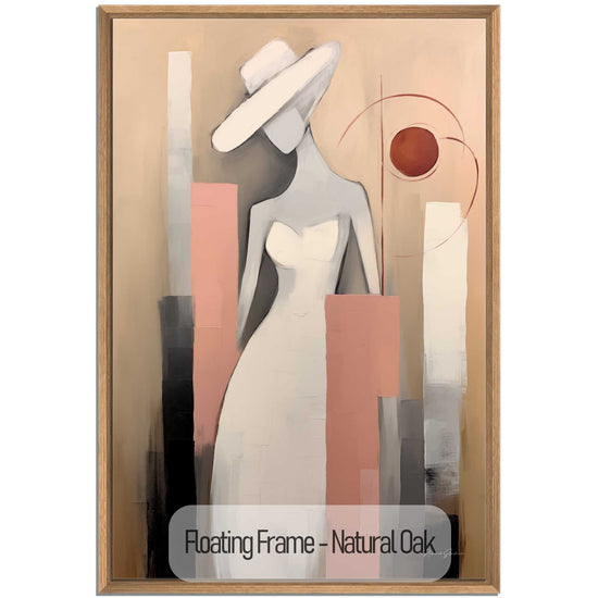 Feminine Collection | Silhouette in Flux | Fashionable Flowing Abstract Female Silhouette on Art Cloth by Roderick Sebastiaan | NaturalOak_974c94af-5395-4a53-a88a-9633904269c8