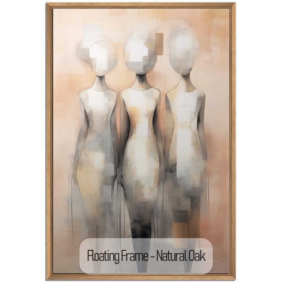 Feminine Collection | Fade to Unity | Contemporary Figures Blending into Unity Art Print by Roderick Sebastiaan | NaturalOak_ae3abff6-cc78-4770-be9f-db5a181d08d6