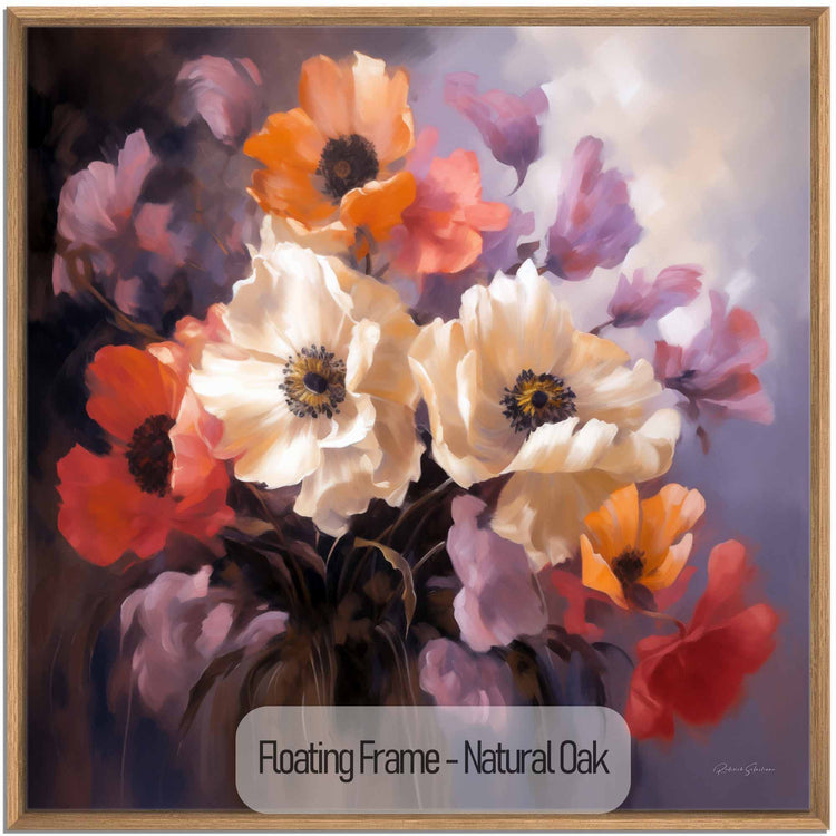 Botanical Collection | Wildflowers in Bloom | Vibrant Flowering of Field Flowers on Art Frame by Roderick Sebastiaan | NaturalOak_cf03cced-b156-4eaf-9959-100ba666367d