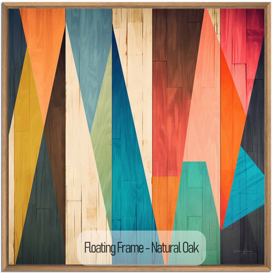 Geometry Collection | Woodland Contrasts No.1 | Colourful Geometric Wood Pattern on Art Cloth by Roderick Sebastiaan | NaturalOak_dfc4aa13-4d3c-4dac-a9cf-5deca0d439b0