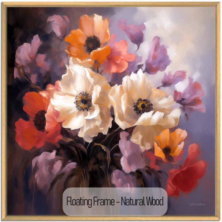 Botanical Collection | Wildflowers in Bloom | Vibrant Flowering of Field Flowers on Art Frame by Roderick Sebastiaan | NaturalWood_12a7051c-2c26-4206-afaa-156688e50e83