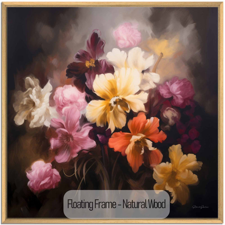 Botanical Collection | Symphony of Flowers | Enchanting Floral Art Print for Elegant Decor by Roderick Sebastiaan | NaturalWood_19a0f416-7569-464e-b835-e4680b0b567d