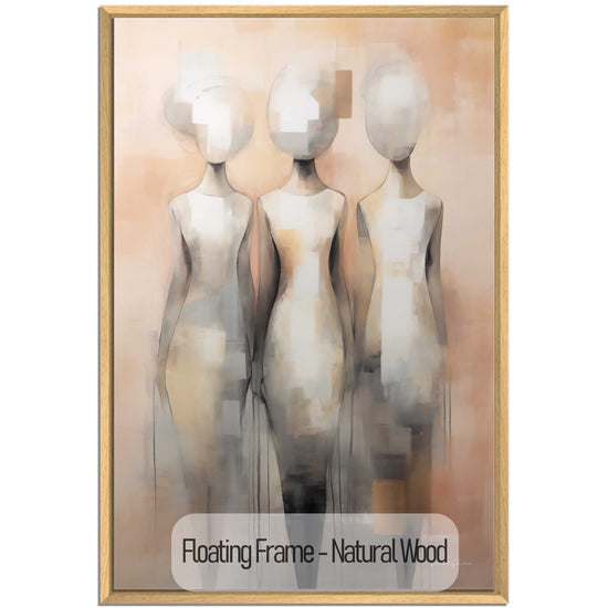 Feminine Collection | Fade to Unity | Contemporary Figures Blending into Unity Art Print by Roderick Sebastiaan | NaturalWood_5157de0a-ad90-4563-b311-5c3e5b0d9afe