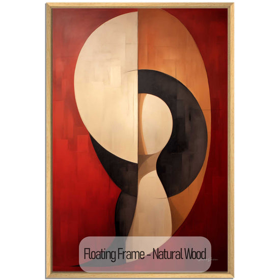 Abstract Collection | Crimson Dance | Fiery Red Abstract Dance on Modern Art Frame by Roderick Sebastiaan | NaturalWood_5d8b1a5f-2b17-4dbd-a02a-d9de26b49d2f