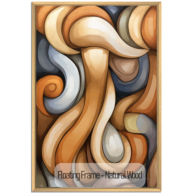 Abstract Collection | The Dreamweaver | Surreal Waves and Curves on Art Frame by Roderick Sebastiaan | NaturalWood_6ad36f31-b548-46a0-8e5e-b8f00b47391d