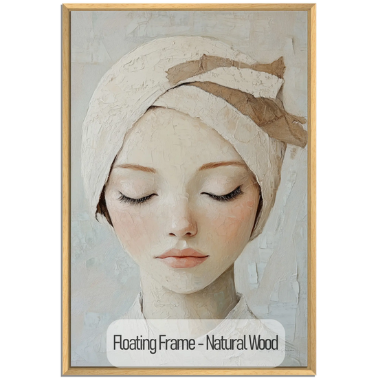 Feminine Collection | Glimpse of Grace | Minimalist Feminine Portrait for Tranquil Spaces by Roderick Sebastiaan | NaturalWood_734f2f60-44c6-4220-8121-cce8b381f804