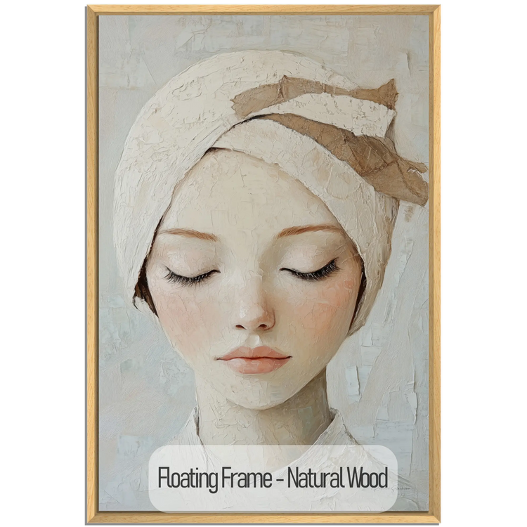 Feminine Collection | Glimpse of Grace | Minimalist Feminine Portrait for Tranquil Spaces by Roderick Sebastiaan | NaturalWood_734f2f60-44c6-4220-8121-cce8b381f804