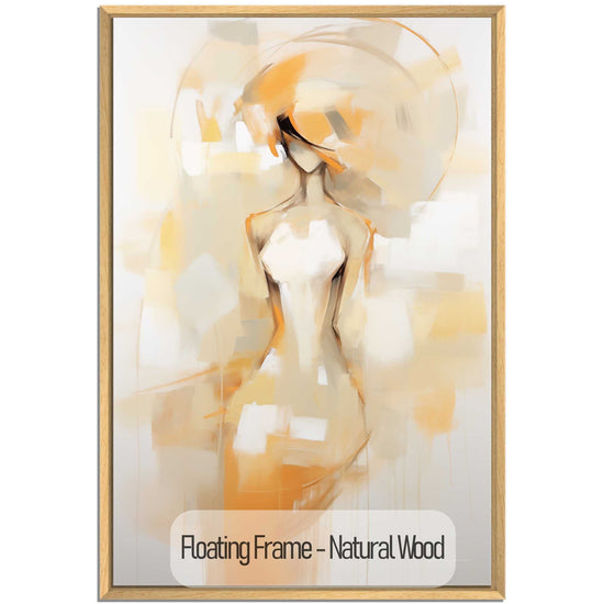 Feminine Collection | Silhouette in Sunlight | Radiant Sunlit Female Silhouette on Abstract Art cloth by Roderick Sebastiaan | NaturalWood_8808f90b-b8e6-4494-87f7-f3f09149e2fa