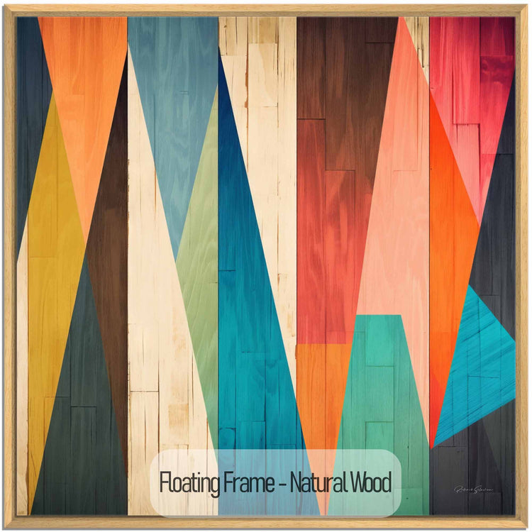 Geometry Collection | Woodland Contrasts No.1 | Colourful Geometric Wood Pattern on Art Cloth by Roderick Sebastiaan | NaturalWood_a997e326-935e-454c-9167-9907bbfb8aaa