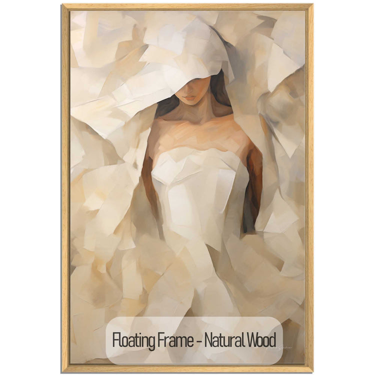 Feminine Collection | Beyond the Veil | Mystical Abstract Portrait in Modern Art Frame by Roderick Sebastiaan | NaturalWood_e28c4888-bee0-4a04-9a93-ec759dca049c