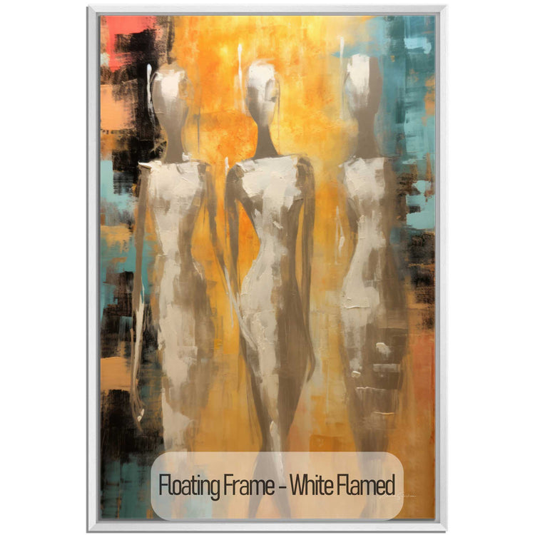 Feminine Collection | Ethereal Elegance | Refined Abstract Trio in Warm Glow on Art cloth by Roderick Sebastiaan | White-Flamed_0d09c7d7-50a2-44df-b683-a8bca6e83f5a