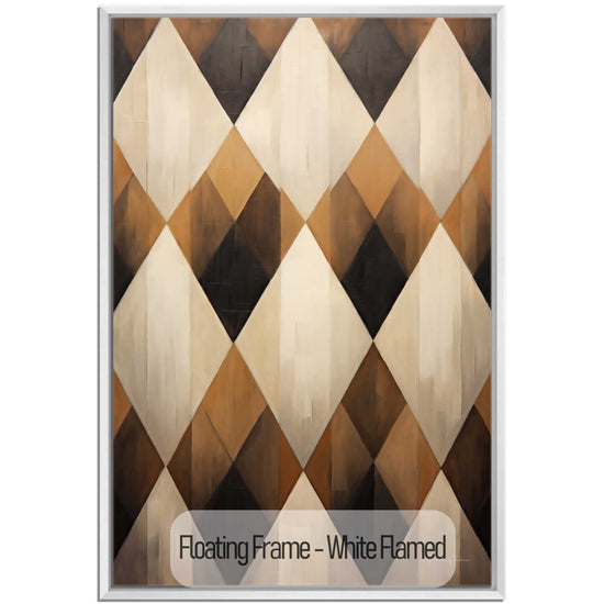 Geometry Collection | Espresso Diamond | Harmonic Pattern of Restful Earthen Tones by Roderick Sebastiaan | White-Flamed_2f0aee44-9fe2-48f7-903b-64492026c5ad