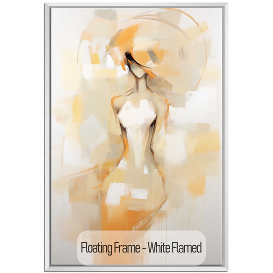 Feminine Collection | Silhouette in Sunlight | Radiant Sunlit Female Silhouette on Abstract Art cloth by Roderick Sebastiaan | White-Flamed_3faa2257-a8e8-48e6-9ac9-0af18a29aa0a