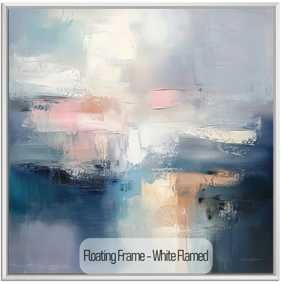 Abstract Collection | Clouded Reflections | Serene Abstract Art Print in Soothing Blues and Pinks by Roderick Sebastiaan | White-Flamed_5f2c4ef6-1dc5-4a80-b46e-0004ea4c861c