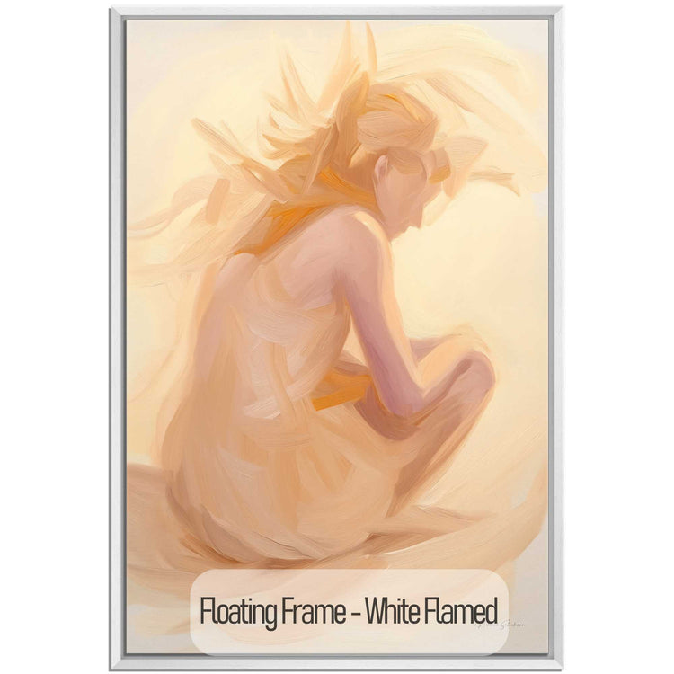 Feminine Collection | Luminous Contemplation | Serene Meditative Figure in Soft Light Art by Roderick Sebastiaan | White-Flamed_66d9220f-1e0b-4a6f-a44e-c7bca15a79ba