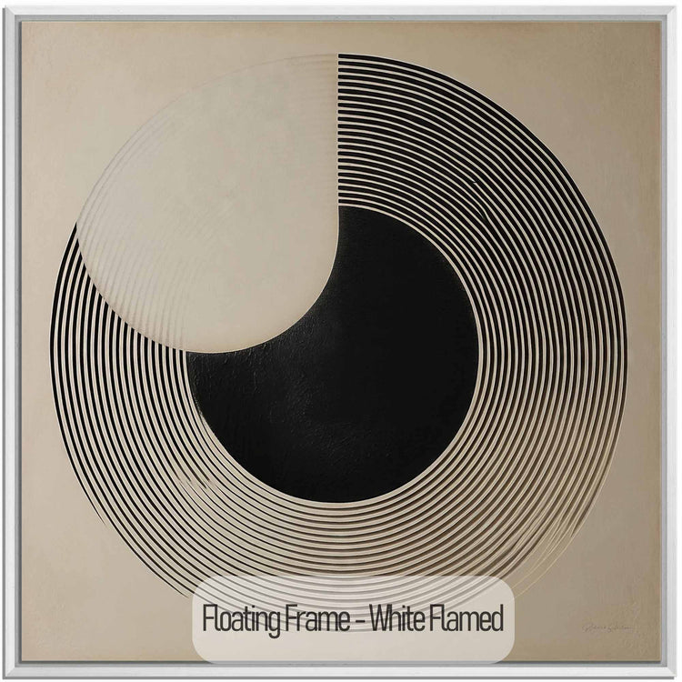 Minimalism Collection | Record of Equilibrium | Harmony in Abstract Black & White Contrast Art Print by Roderick Sebastiaan | White-Flamed_7e3ec791-17be-42b4-8973-e0f73bc41b59