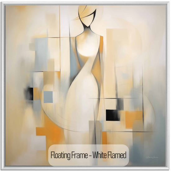 Surrealism Collection | Serenity in Cubism | Modern Abstract Cubist Figure Art Print by Roderick Sebastiaan | White-Flamed_84c1aff3-91db-4881-9c89-b4187a45b3dc