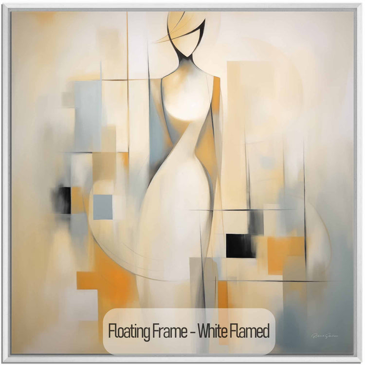 Surrealism Collection | Serenity in Cubism | Modern Abstract Cubist Figure Art Print by Roderick Sebastiaan | White-Flamed_84c1aff3-91db-4881-9c89-b4187a45b3dc