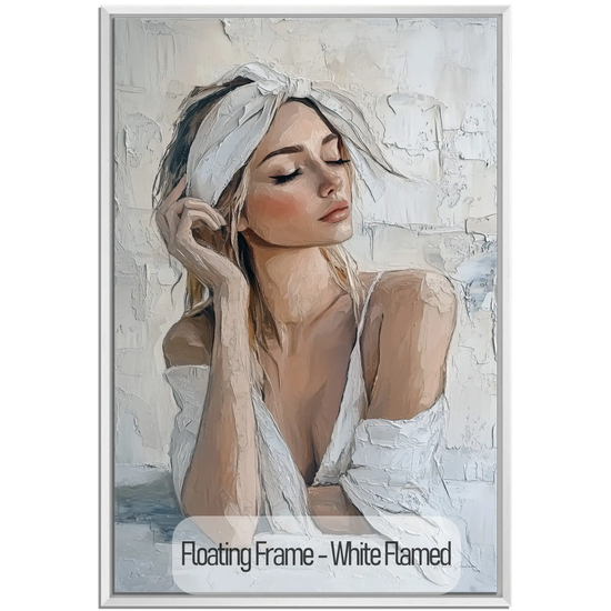 Feminine Collection | Refined Serenity | Elegant Female Portrait Art Print for Tranquil Spaces by Roderick Sebastiaan | White-Flamed_c15f2007-fa9b-4baf-8e14-42003146c875