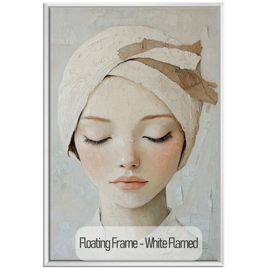 Feminine Collection | Glimpse of Grace | Minimalist Feminine Portrait for Tranquil Spaces by Roderick Sebastiaan | White-Flamed_cf00761d-70fd-4dab-b4d7-786e14dda745