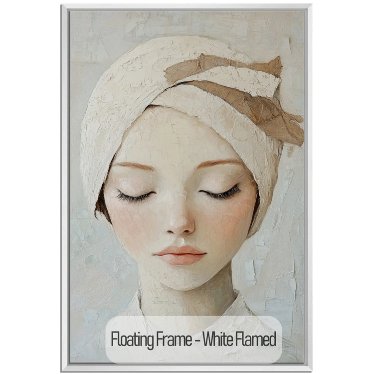 Feminine Collection | Glimpse of Grace | Minimalist Feminine Portrait for Tranquil Spaces by Roderick Sebastiaan | White-Flamed_cf00761d-70fd-4dab-b4d7-786e14dda745