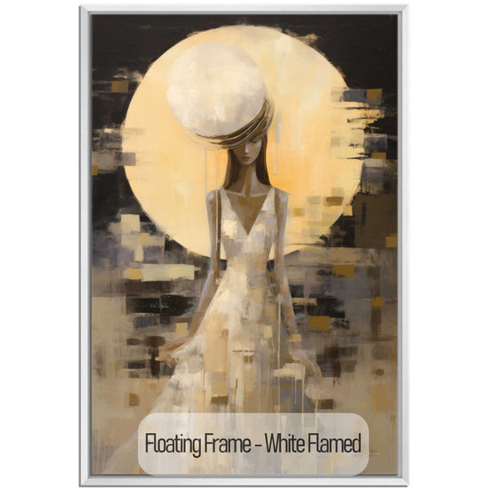 Feminine Collection | Luna Eleganza | Serene Moonlight Silhouette on Luxury Art cloth by Roderick Sebastiaan | White-Flamed_f3031981-1628-4eb9-ab41-cdecab5144ab