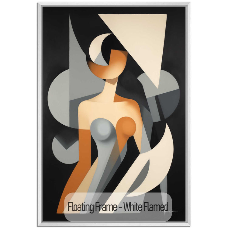 Abstract Collection | Claire de Lune | Moonlight Silhouette Abstract on Art Cloth in Modern Frame by Roderick Sebastiaan | White-Flamed_f6d8712e-b700-4265-a970-9969a330bc98