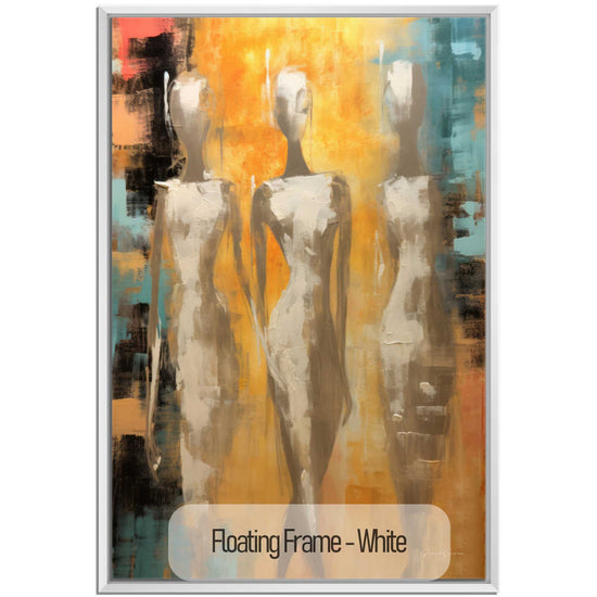 Feminine Collection | Ethereal Elegance | Refined Abstract Trio in Warm Glow on Art cloth by Roderick Sebastiaan | White_0ba21676-2342-4076-9b87-56c396f68c7a