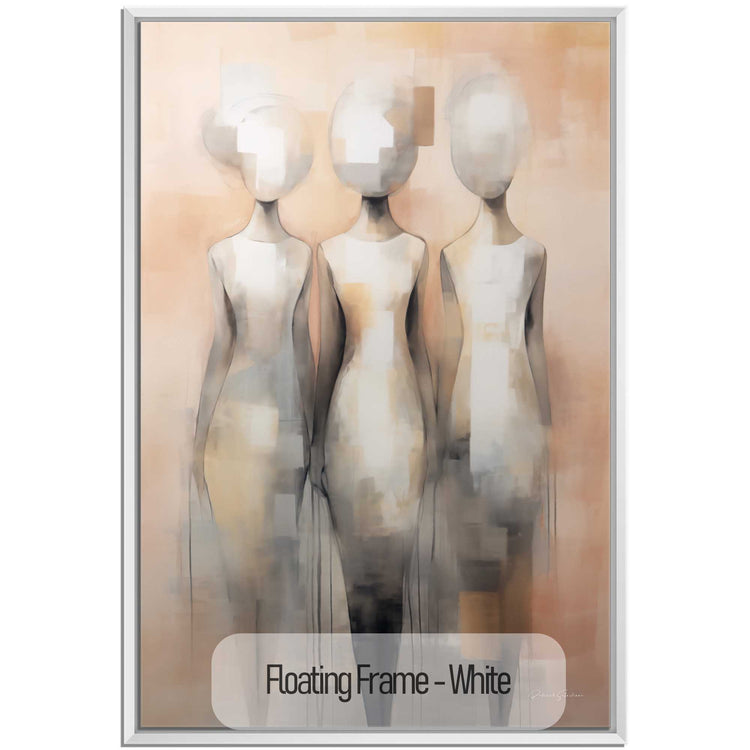 Feminine Collection | Fade to Unity | Contemporary Figures Blending into Unity Art Print by Roderick Sebastiaan | White_172cc280-0758-45f2-9f9f-39b614b75bc4