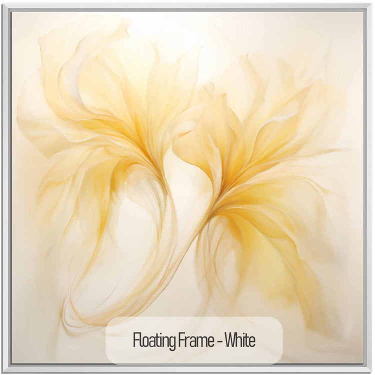 Botanical Collection | Vanilla Verve | Timeless Elegance in Flowing Shades of Yellow on Art Cloth by Roderick Sebastiaan | White_34124769-9bd4-4927-bf8a-a5e528bc8149