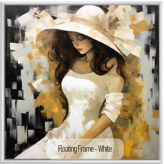 Feminine Collection | Silent Contemplation | Subtle and Serene Portrait in Stylish Art Frame by Roderick Sebastiaan | White_501d95f1-d834-4ec7-bfa3-d9f8853aa601