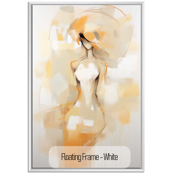 Feminine Collection | Silhouette in Sunlight | Radiant Sunlit Female Silhouette on Abstract Art cloth by Roderick Sebastiaan | White_5e5751f8-56d4-469c-a9f0-c5b609a8b142