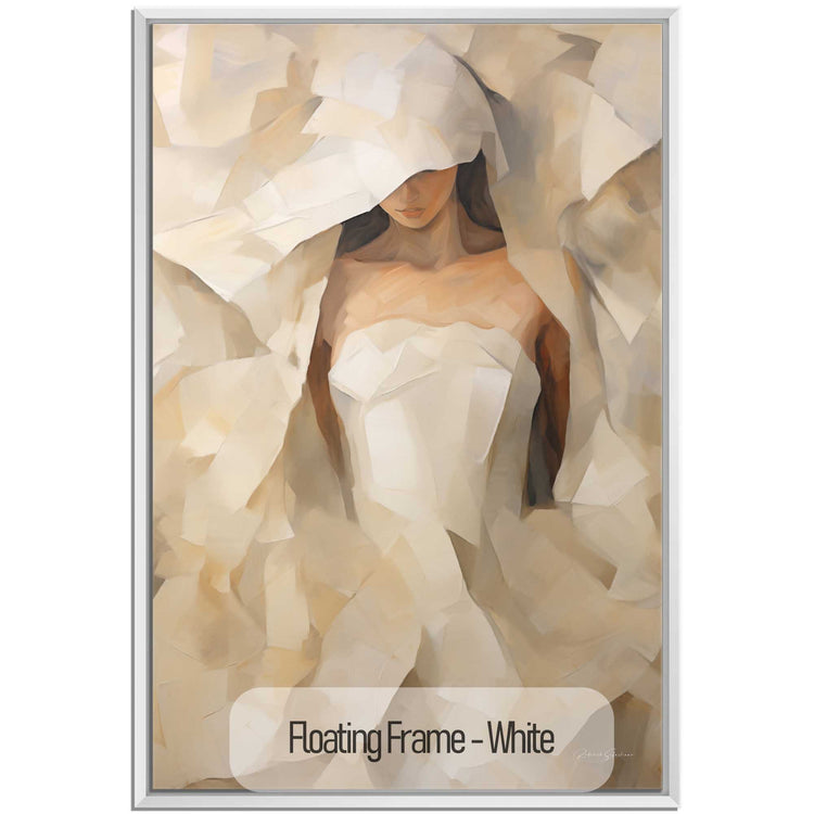 Feminine Collection | Beyond the Veil | Mystical Abstract Portrait in Modern Art Frame by Roderick Sebastiaan | White_8ea02eb9-e162-41c7-ae3e-498a6637d564