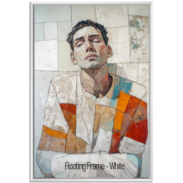 Male Collection | Layers of Thought | Thought-Provoking Abstract Male Portrait for Contemporary Decor by Roderick Sebastiaan | White_a9ea5ce5-32a8-474f-a570-af47852e2c00