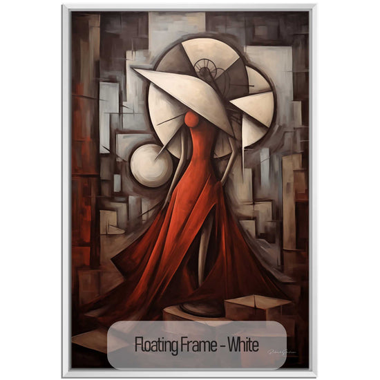 Feminine Collection | Scarlet Grace | Abstract Gracefulness and Passion in Fiery Shades on Art Cloth by Roderick Sebastiaan | White_c7bbc8de-c207-491f-b821-c3c6b86fd7ea