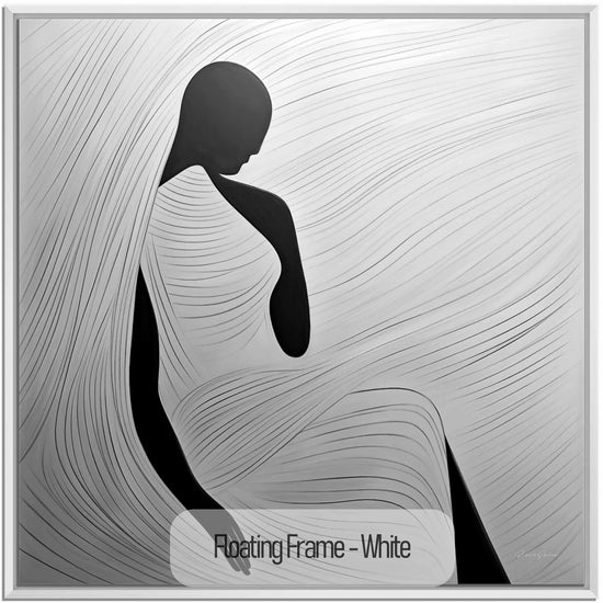 Minimalism Collection | Space of Reflection | Contemplative Monochrome Silhouette Art Print by Roderick Sebastiaan | White_dad37020-70a2-41d6-8085-f5f61e720880