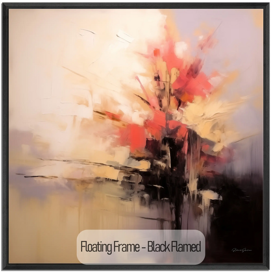 Abstract Collection | Fiery Genesis | Warmth and Motion in Abstract Canvas Art by Roderick Sebastiaan | WoodenFloaterFrame-Black-Flamed_6783f952-59e0-4aae-a0b2-44960126659b