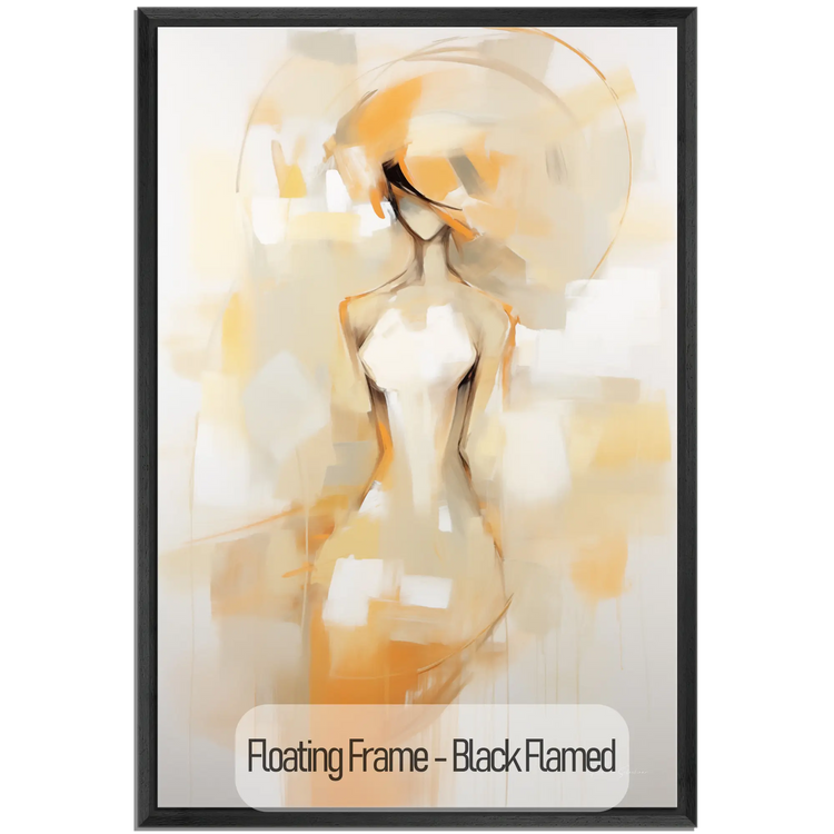 Silhouette in Sunlight | Radiant Sunlit Female Silhouette on Abstract Art cloth