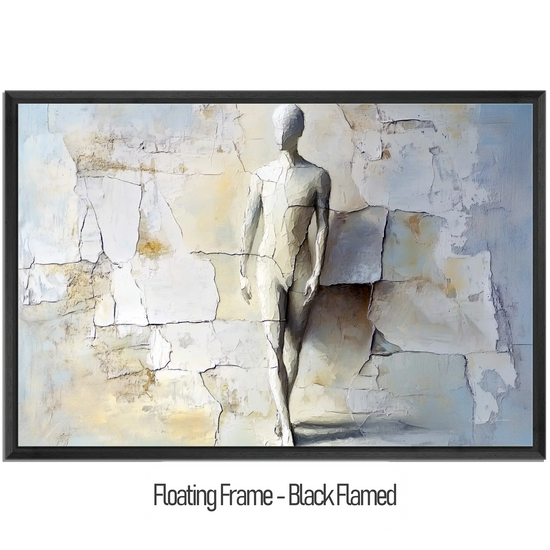 Male Collection | Breaking Through – Textured Look Abstract Wall Art with Stone-Like Background by Roderick Sebastiaan | WoodenFloaterFrame-Black-Flamed_90c843d7-61fb-482d-bb51-86bb986f0bf0