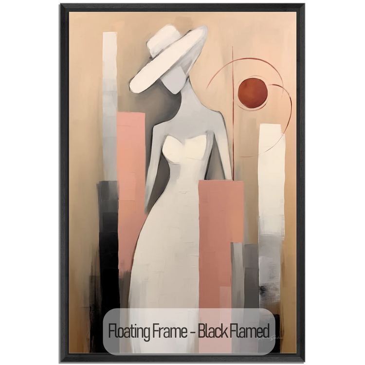 Silhouette in Flux | Fashionable Flowing Abstract Female Silhouette on Art Cloth