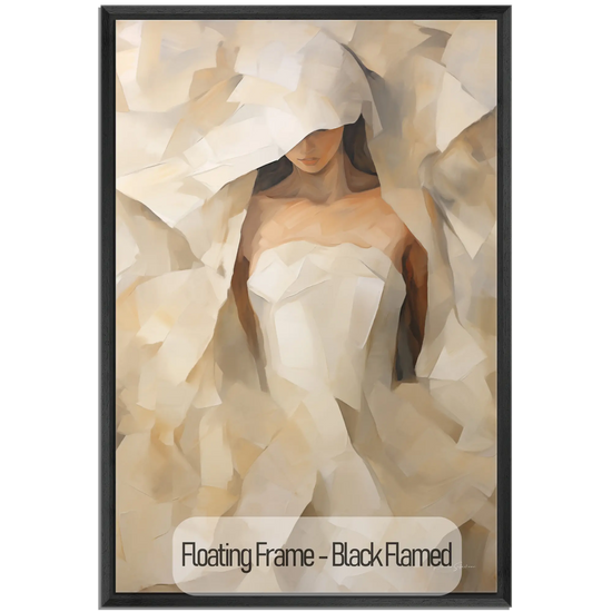 Feminine Collection | Beyond the Veil | Mystical Abstract Portrait in Modern Art Frame by Roderick Sebastiaan | WoodenFloaterFrame-Black-Flamed_b8dc3da9-ab3b-47fd-915a-73685b3cafca