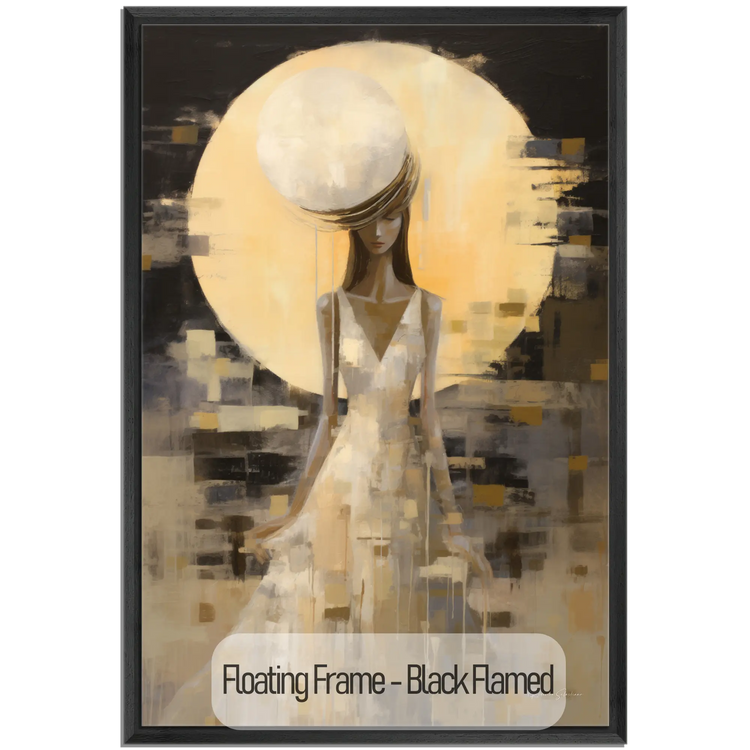 Luna Eleganza | Serene Moonlight Silhouette on Luxury Art cloth