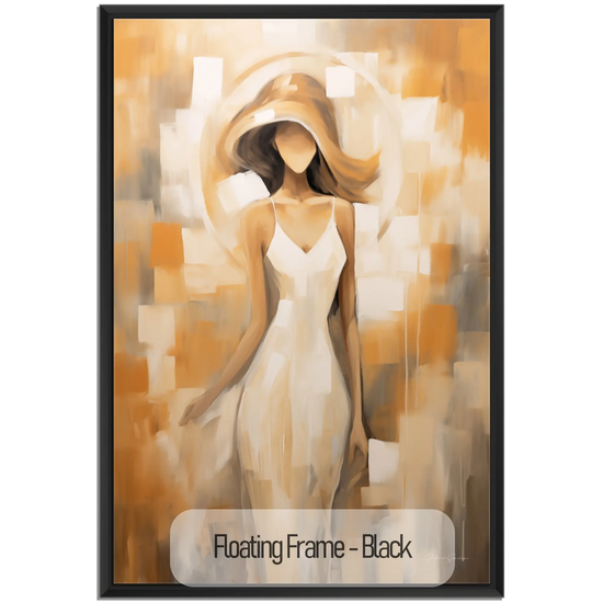 Feminine Collection | Ethereal Beauty | Fluid Elegance and Serenity in Soft Pastel Shades by Roderick Sebastiaan | WoodenFloaterFrame-Black_686a7e19-0199-4fba-945b-f2a4d1c7f266