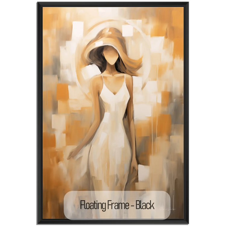 Feminine Collection | Ethereal Beauty | Fluid Elegance and Serenity in Soft Pastel Shades by Roderick Sebastiaan | WoodenFloaterFrame-Black_686a7e19-0199-4fba-945b-f2a4d1c7f266