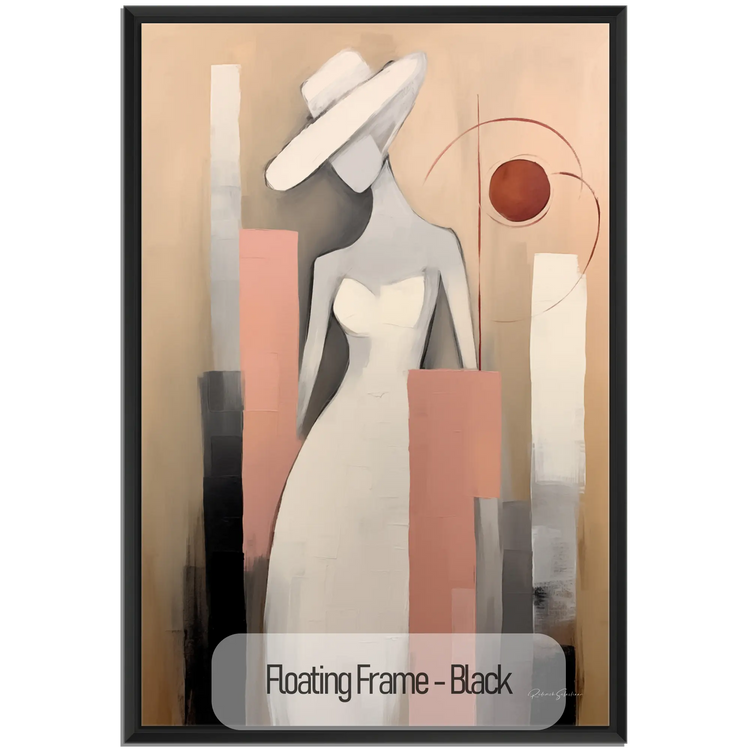 Silhouette in Flux | Fashionable Flowing Abstract Female Silhouette on Art Cloth