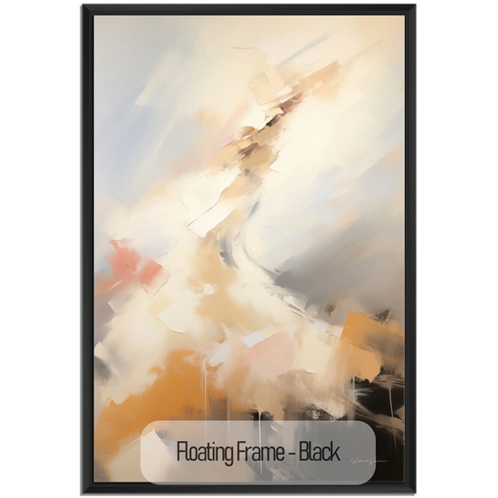 Abstract Collection | Ascension | Dynamic Abstract Movement of the Soul in Warm Tones by Roderick Sebastiaan | WoodenFloaterFrame-Black_e20da302-e094-4ac9-b681-469c9f4a4d10