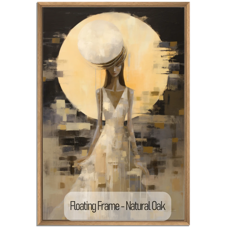 Luna Eleganza | Serene Moonlight Silhouette on Luxury Art cloth