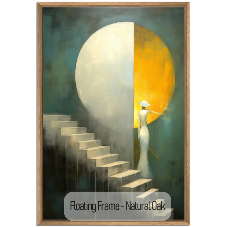 Abstract Collection | Celestial Passage | Journey through Celestial Spheres & Duality by Roderick Sebastiaan | WoodenFloaterFrame-NaturalOak_0d1481a9-43a4-4ed6-9d3f-08b5ed88b880