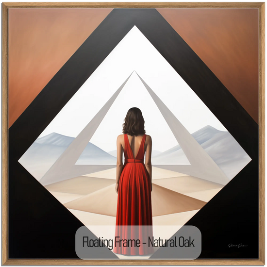 Geometry Collection | A New Beginning | Minimalist Perspective in Modern Art Frame by Roderick Sebastiaan | WoodenFloaterFrame-NaturalOak_30de4281-c504-4736-854b-832af5cb4875